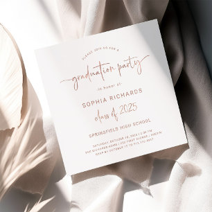 Modern Script   Class of 2025 Graduation Party Invitation