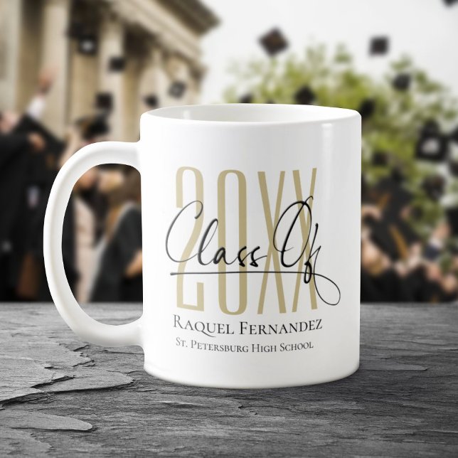 Modern Script Collage Graduation Party Coffee Mug (Creator Uploaded)