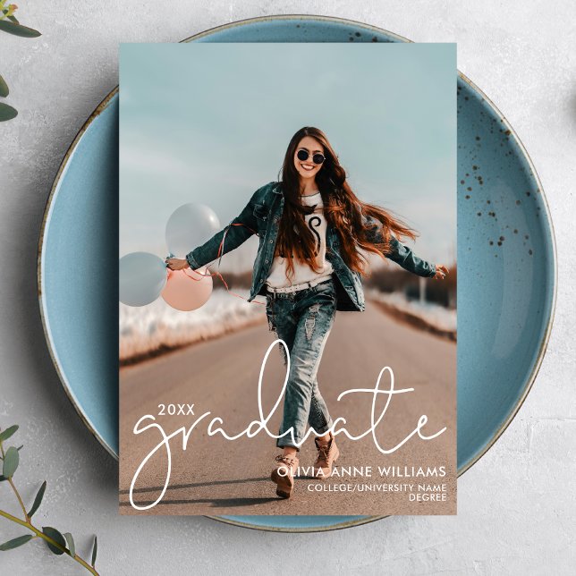 Modern Script College Graduate Announcement (Creator Uploaded)