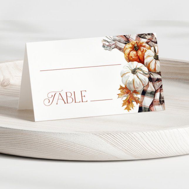 Modern Script Cosy Fall Place Cards Name Cards (Modern Script Cozy Fall Place Cards Name Cards)
