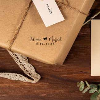 Modern Script Couple Name | Personalized Wedding  Self-inking Stamp