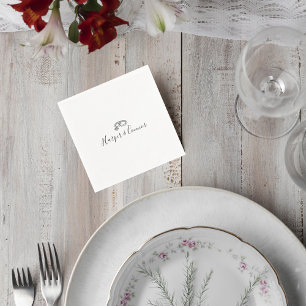 Modern Script Couple Names Napkin