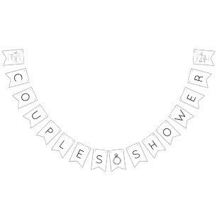 Modern Script Couples Shower Bunting