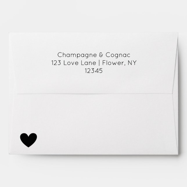 Modern Script Couples Shower Envelope (Back (Top Flap))