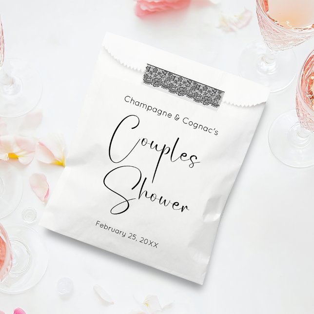 Modern Script Couples Shower Favour Bag (Creator Uploaded)