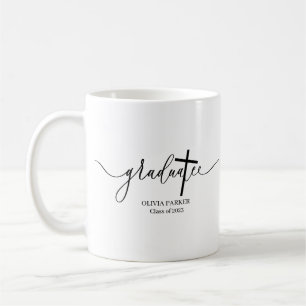 Modern script Cross Graduate  Photo Graduation Coffee Mug