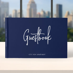Modern Script Custom Colour Minimalist Guest Book
