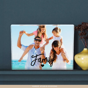 Modern Script Custom Family Photo Block