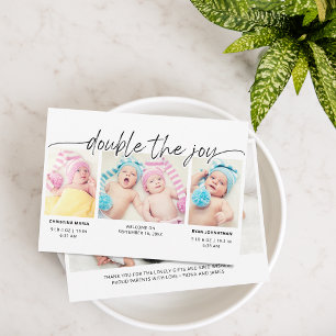 Modern Script Double The Joy 4 Photos Announcement