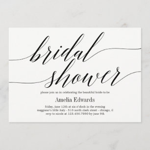 Modern Script EDITABLE COLOR Bridal Shower Invitation