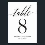 Modern Script EDITABLE COLOR Table Number Card<br><div class="desc">Simply modern table number cards that add elegance to any occasion. Design by © berryberrysweet . Printable digital files and matching items are available! Visit our website at www.berryberrysweet.com for more details!</div>