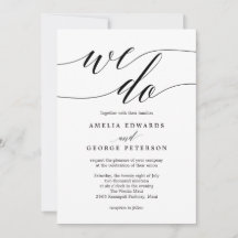 Modern Script EDITABLE COLOR Wedding Invite MSC