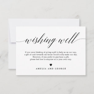 Modern Script EDITABLE COLOR Wish Card MSC