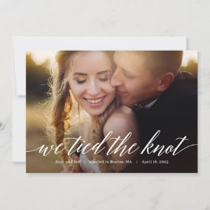 Modern Script Editable Colour Wedding Announcement