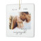 Modern Script Elegant Engagement Photo Keepsake