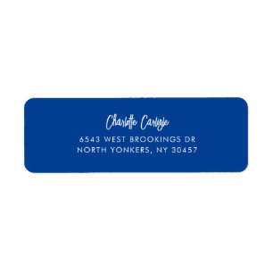 Modern Script Elegant Return Address Label