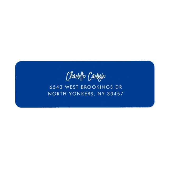Modern Script Elegant Return Address Label (Front)