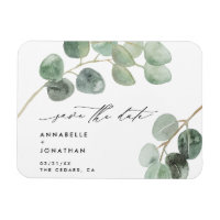 Modern script elegant vintage non photo eucalyptus