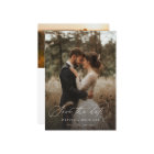 Modern Script Elegant Wedding Photo