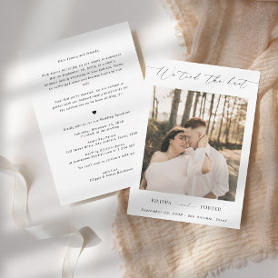 Modern Script Elopement Wedding Reception Only Invitation