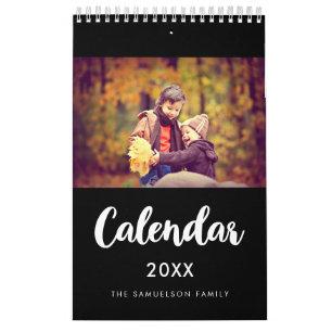Modern script family 2026 calendar