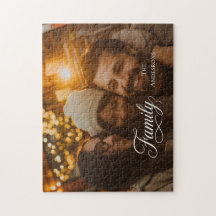 Modern Script Family Custom Photo Name
