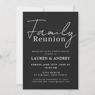 Modern Script Family Gathering Party Invitation