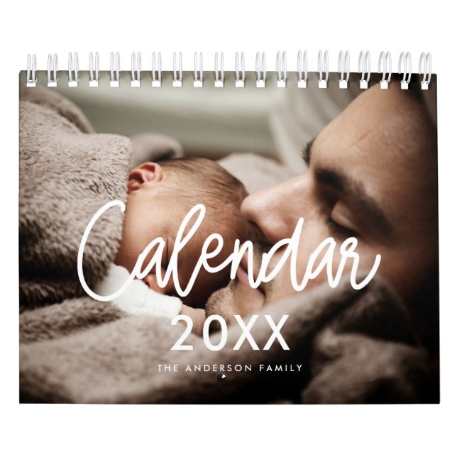 Modern script family photo 2023 calendar (Cover)