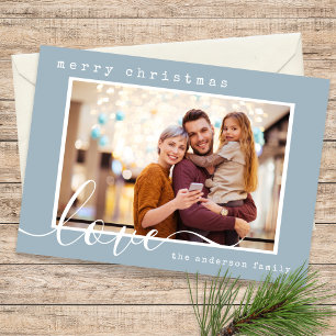 Modern Script Family Photo Christmas Holiday Card