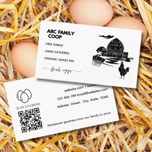 Modern Script  Farm Fresh Eggs Business Card