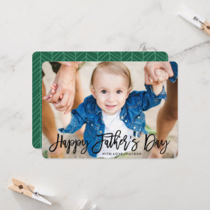 Modern Script   Father's Day Photo Card