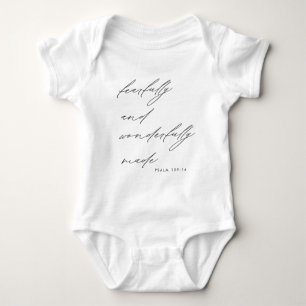 Modern Script Fearfully & Wonderfully Christian Baby Bodysuit