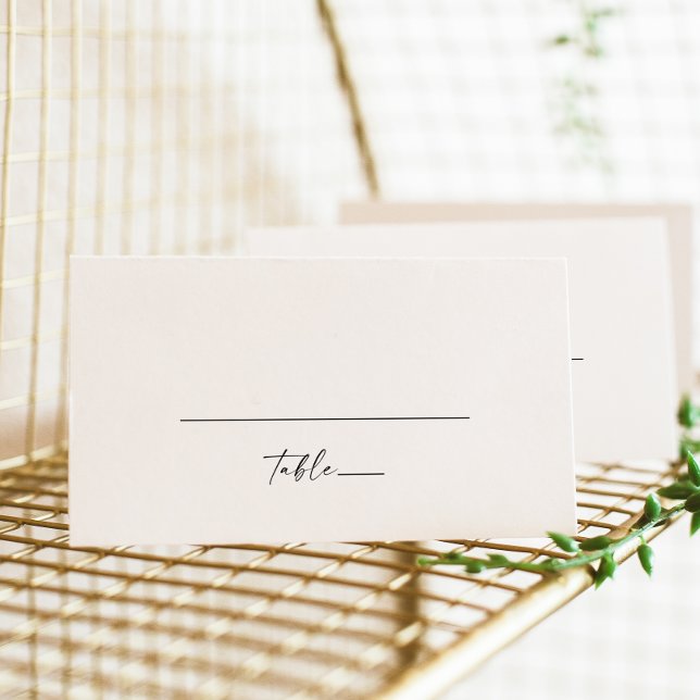 Modern Script Flat Wedding Place Card (Creator Uploaded)