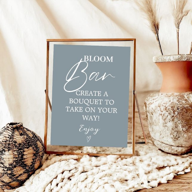 Modern Script Flower Bar Bridal Shower Sign (Creator Uploaded)
