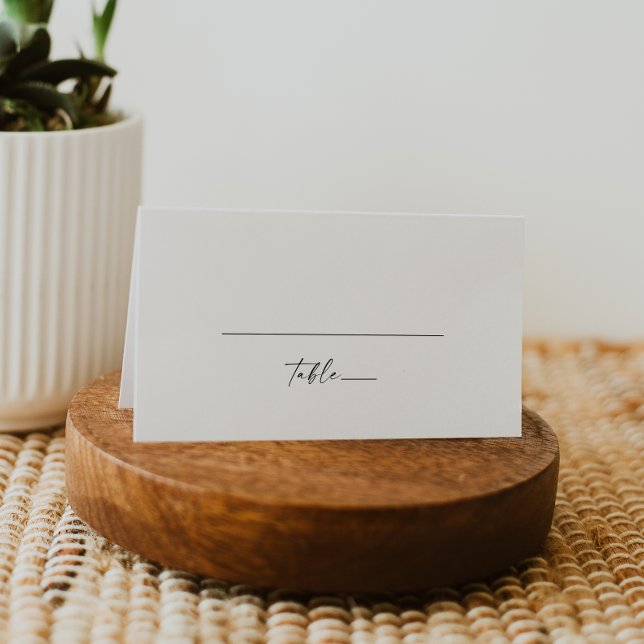 Modern Script Folded Wedding Place Card (Creator Uploaded)