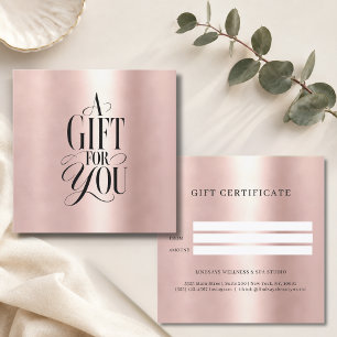 Modern Script Font Business Gift Certificate