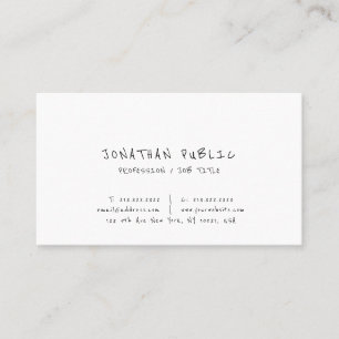 Modern  Script Font Simple Professional Template Business Card