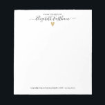 Modern Script form the desk of Notepad<br><div class="desc">A simple and modern office notepad with your name in a script handwritten font with a gold heart underneath. Personalise it for your office. This simple and modern notepad makes a great gift. Designed for you by Blackberry Boulevard.</div>