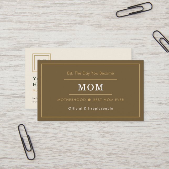 Modern Script	Funny Invitation | best mum ever (Front/Back In Situ)
