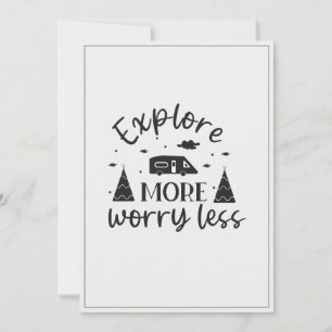 Modern Script Funny Invitation   camp more worry 