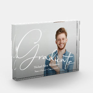 Modern Script Graduate Photo Block