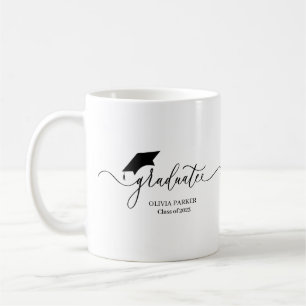 Modern script Graduate Photo Graduation  Coffee Mug