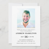 Modern Script Graduate Two Photo Graduation Cool