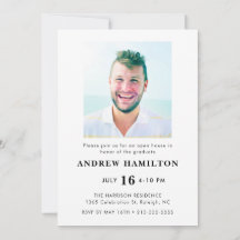 Modern Script Graduate Two Photo Graduation Cool