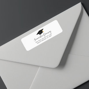 Modern Script Graduation 2025 Return Address Label