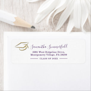 Modern Script Graduation 2026 Return Address Label