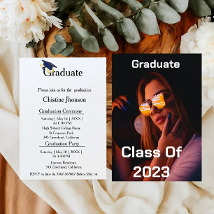 Modern,script graduation ceremony class Of 2023   Announcement
