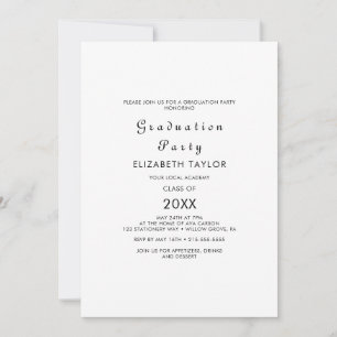Modern Script Graduation Party Invitation