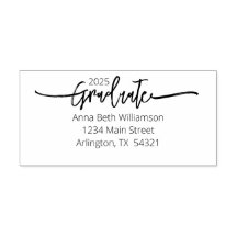 Modern Script Graduation Return Address