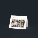 Modern Script Grateful Folded Three-Photo Holiday Card<br><div class="desc">This modern script grateful folded three-photo holiday card is perfect for your minimalist shabby chic boho black and white holiday greeting. The minimal whimsical handwritten calligraphy is delicate and rustic while staying classy and elegant. The design reflects a simple all-white winter day and evokes memories of a more simplistic life....</div>